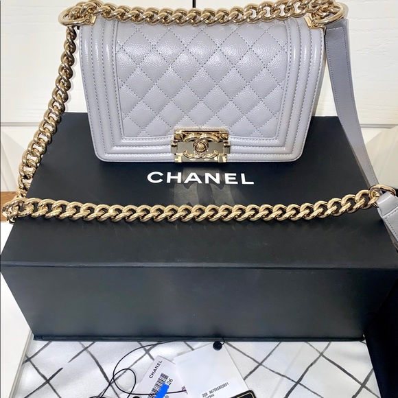 CHANEL BOY BAG SM GREY GHW - Picture 13 of 16